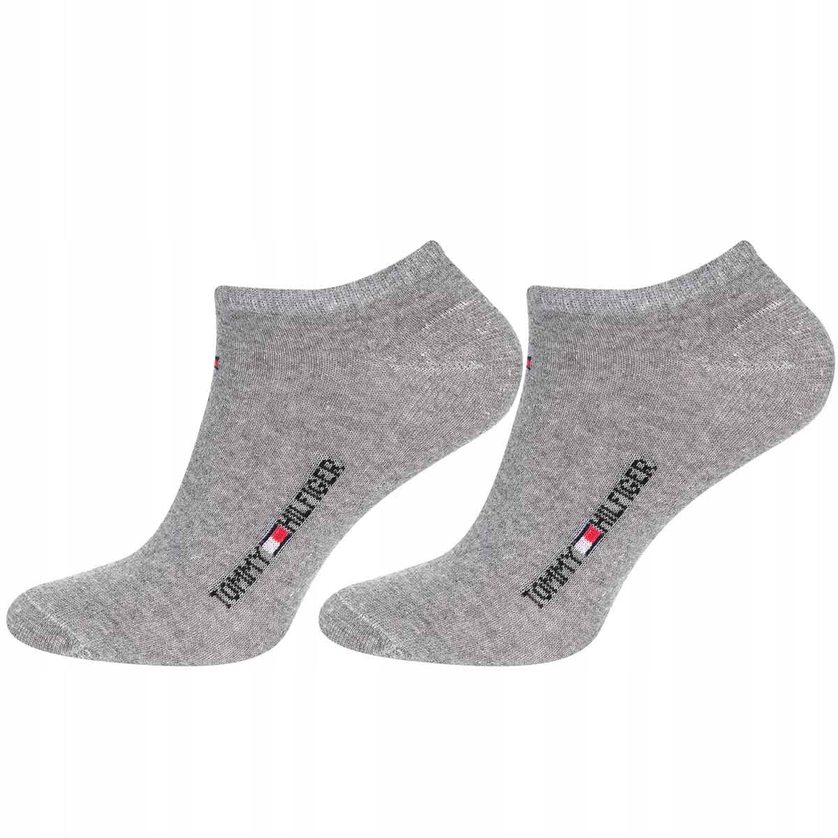 Skarpetki TOMMY HILFIGER stopki 12 par BAWEŁNA czarne/szare/białe
