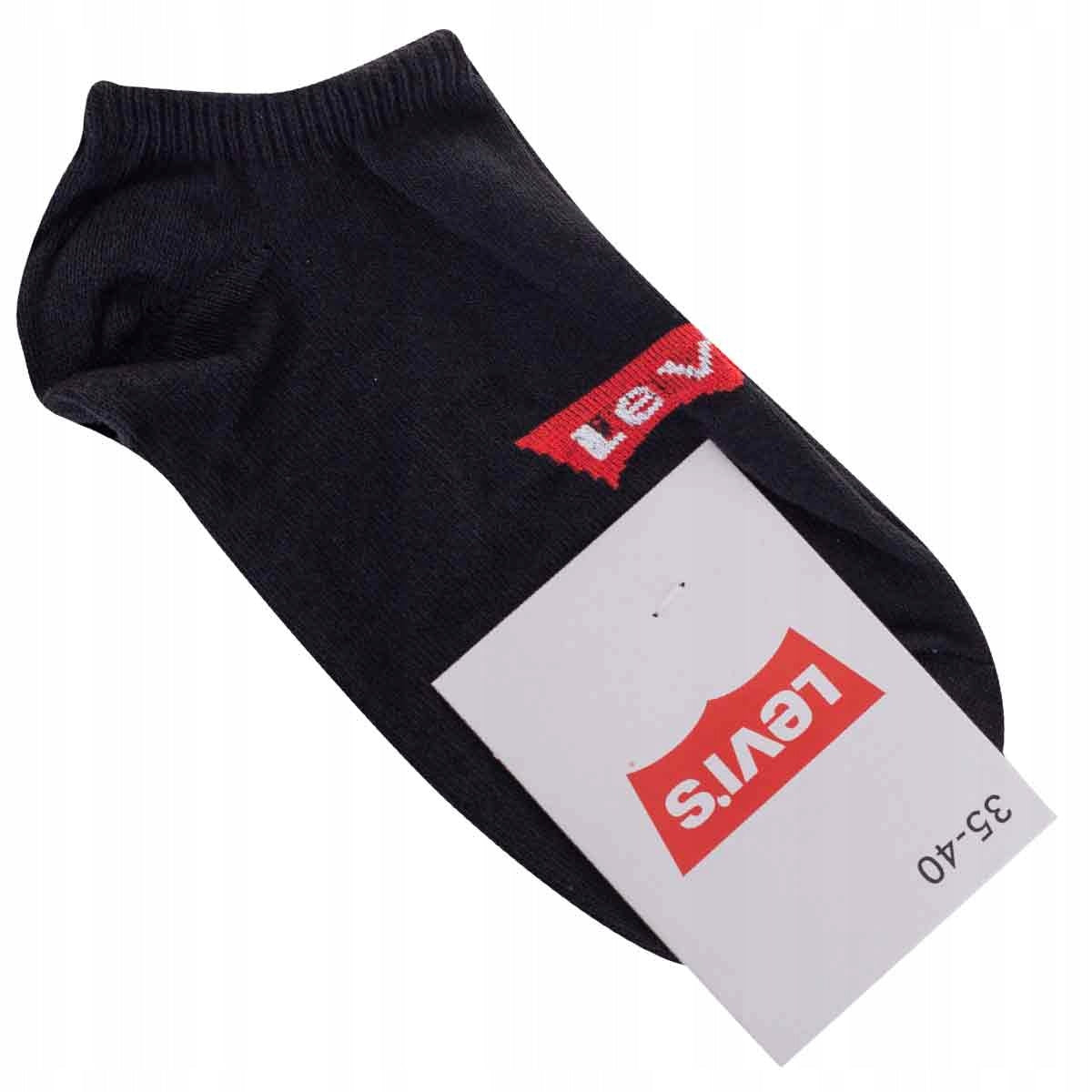 Skarpetki LEVI'S stopki 12 par BAWEŁNA czarne