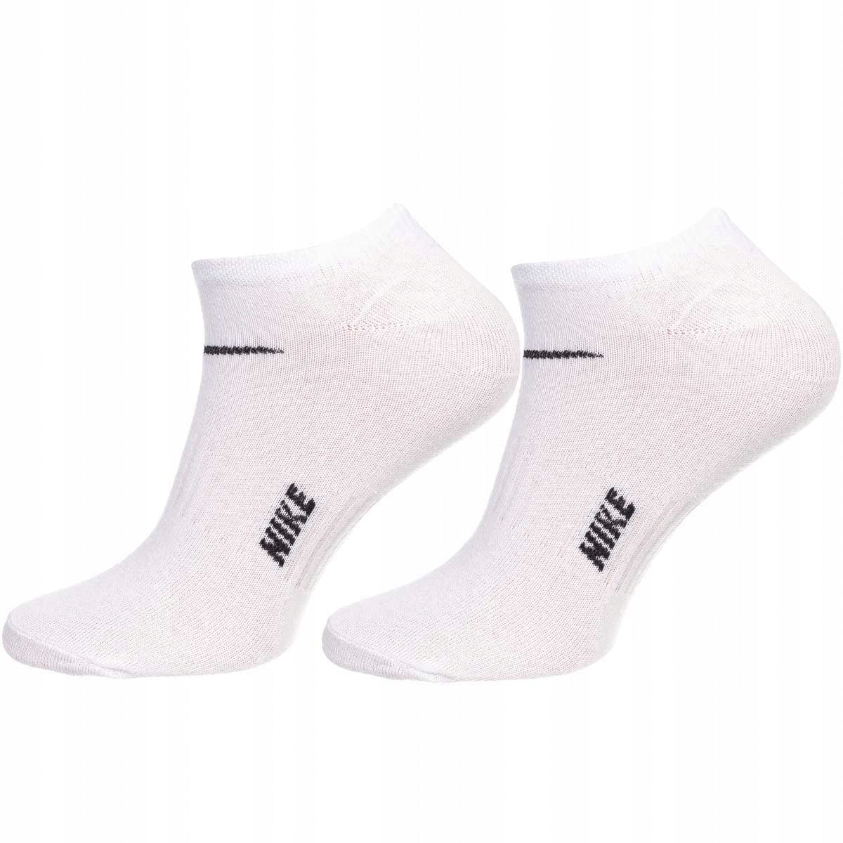 Skarpetki NIKE stopki 100% bawełna 12 PAR białe