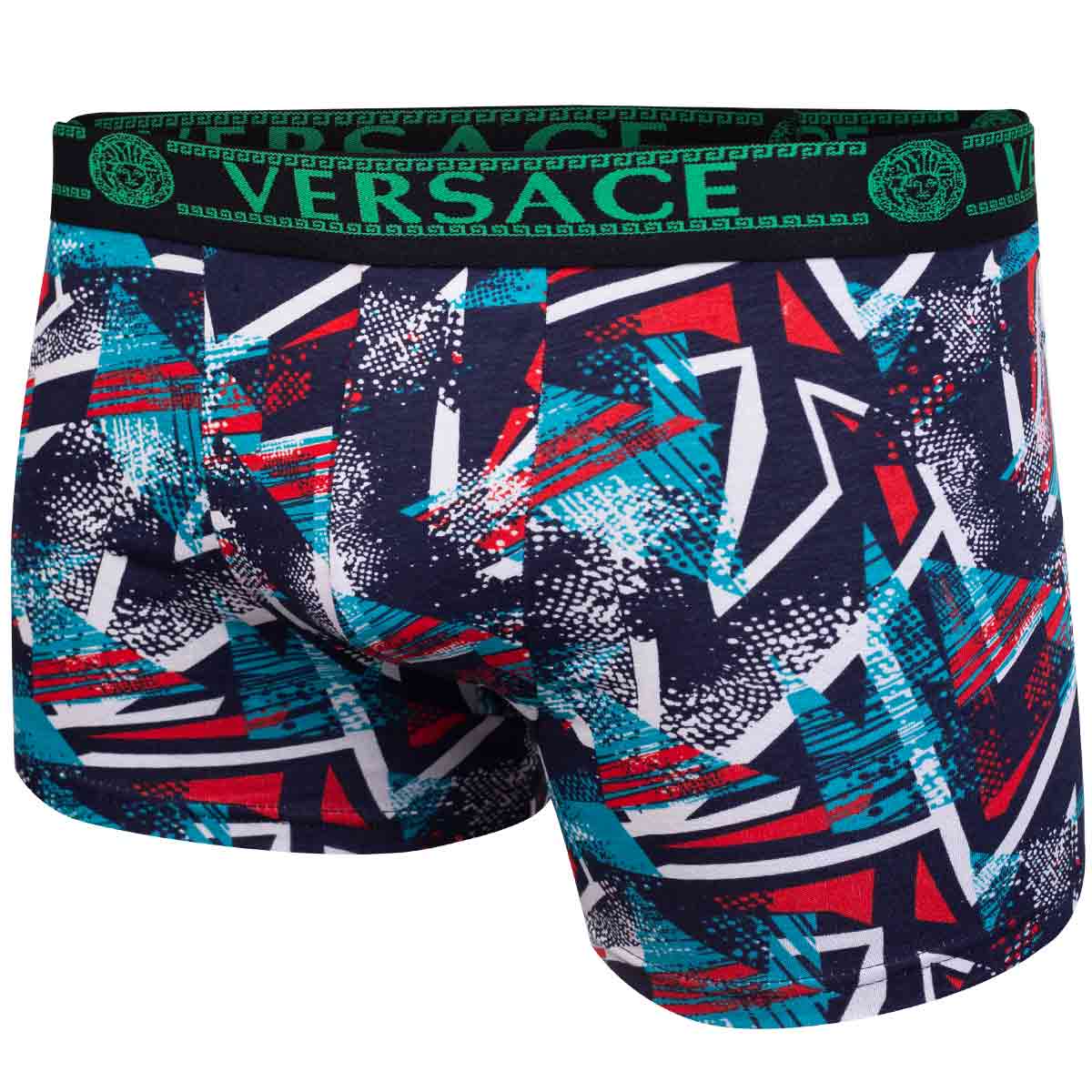 GIFTBOX Bokserki męskie VERSACE majtki PREZENT 3 PARY BAWEŁNA czerwone, granatowe