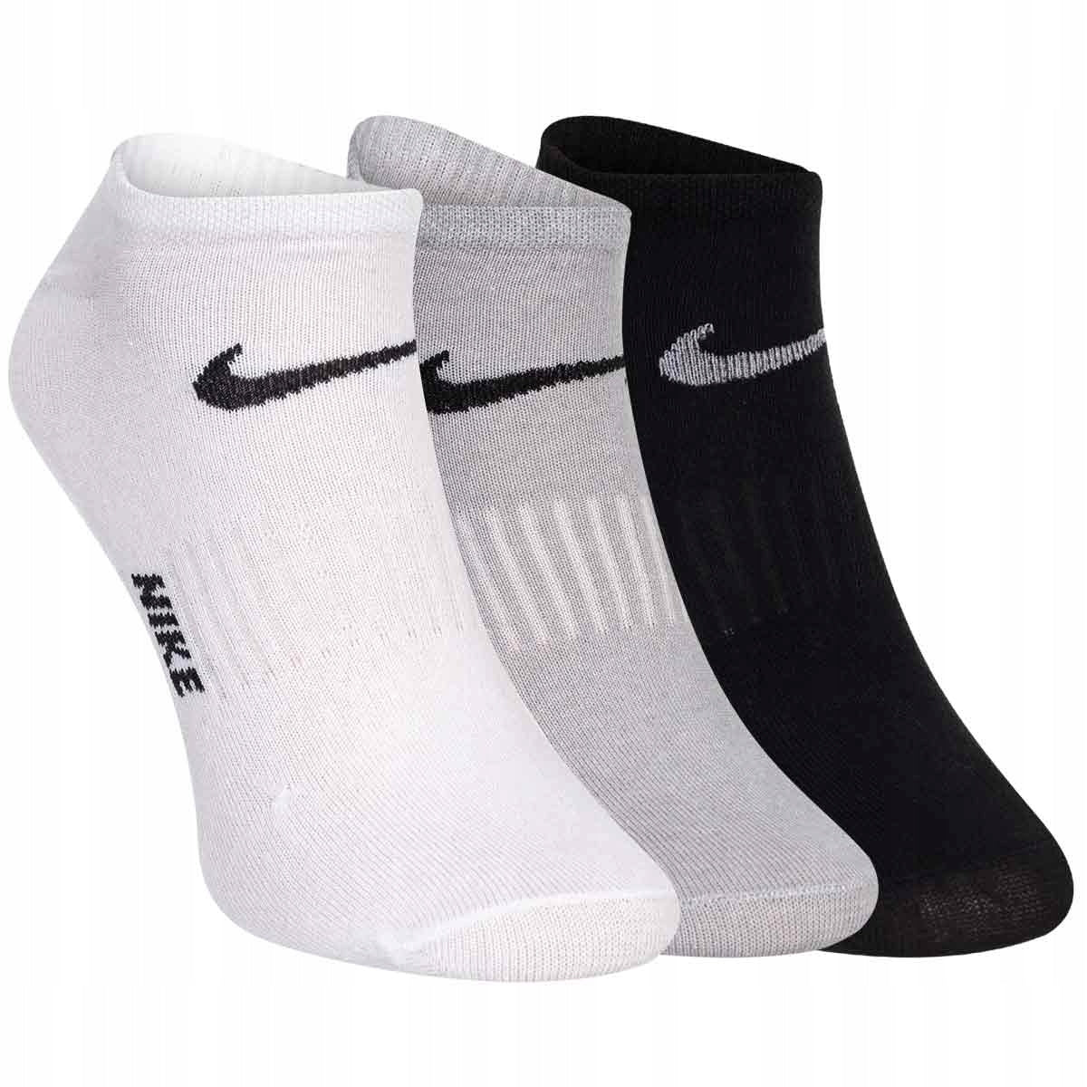 Skarpetki NIKE stopki 12 par białe/czarne/szare