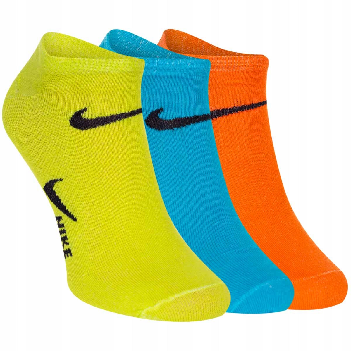 Skarpetki NIKE stopki 12 PAR pomarańczowe/niebieskie/ zielone