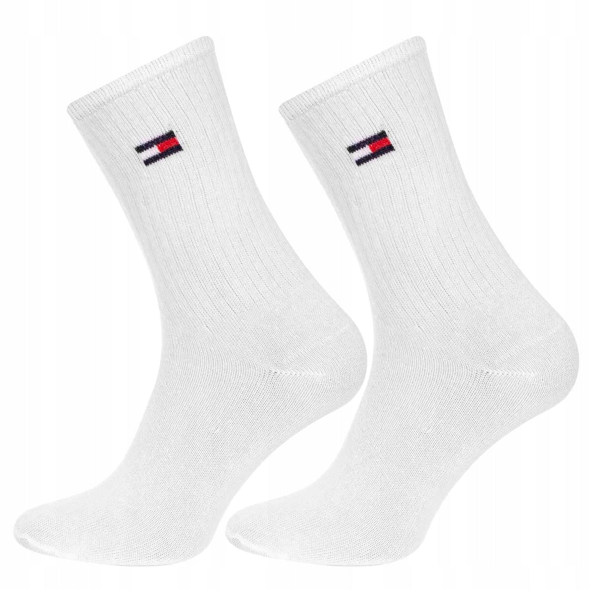 Skarpetki TOMMY HILFIGER 9 PAR skarpety bawełna długie cienkie białe