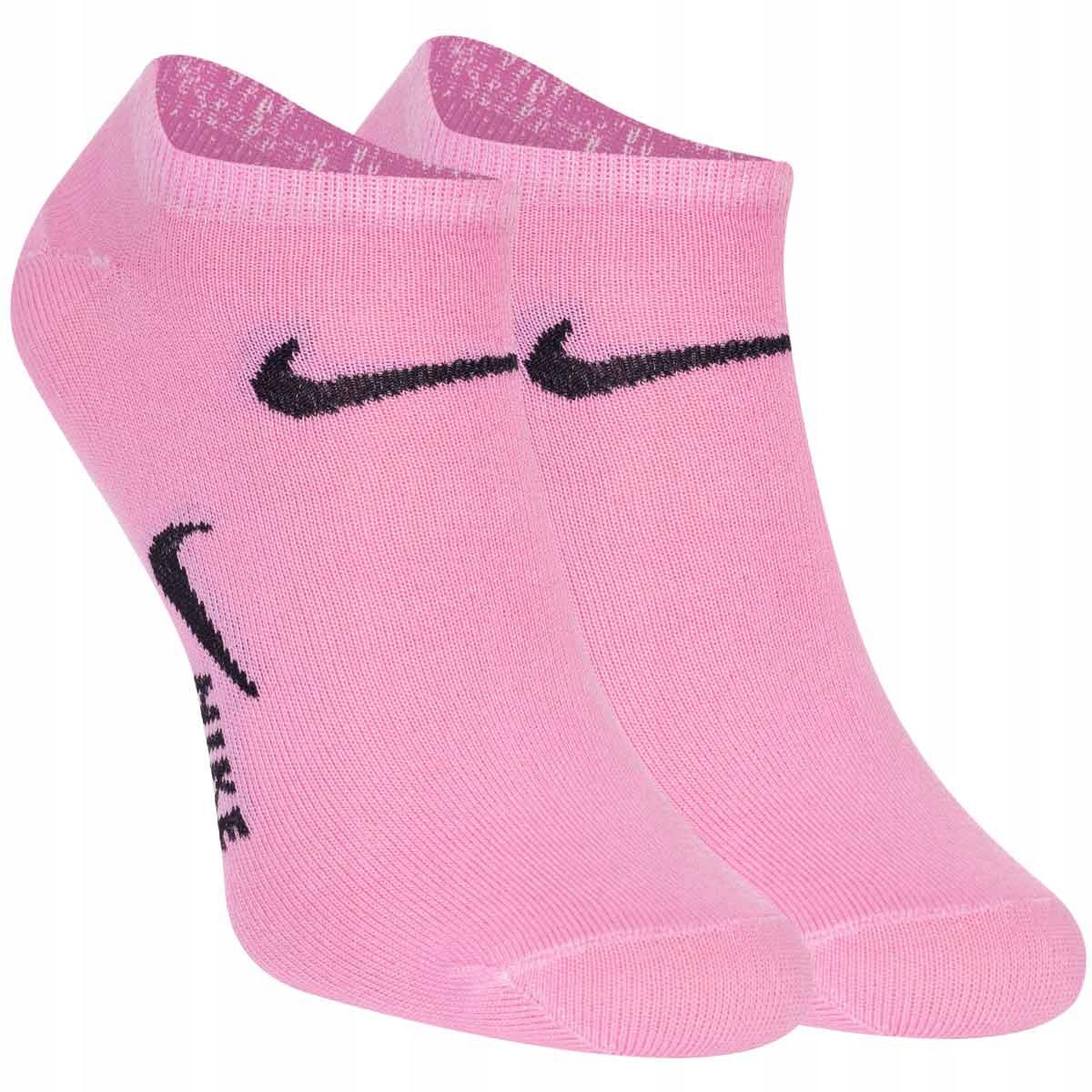Skarpetki NIKE stopki 100% bawełna 8 PAR pomarańczowe/różowe/zielone 36-41