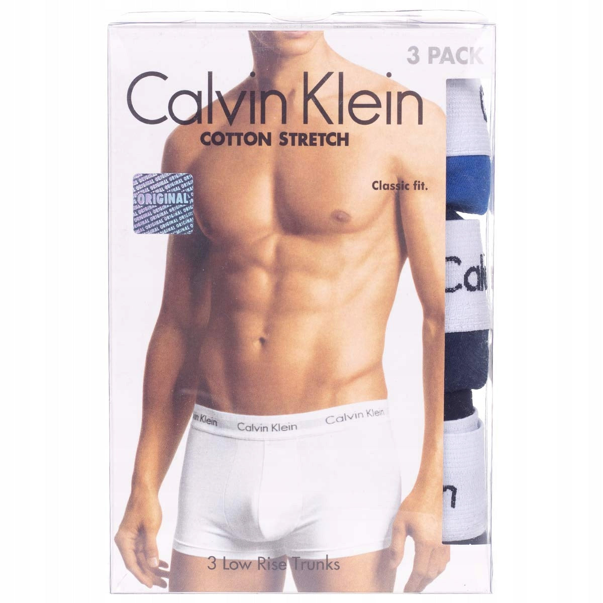 Bokserki męskie CALVIN KLEIN majtki 3 pary czarne/granatowe/niebieskie