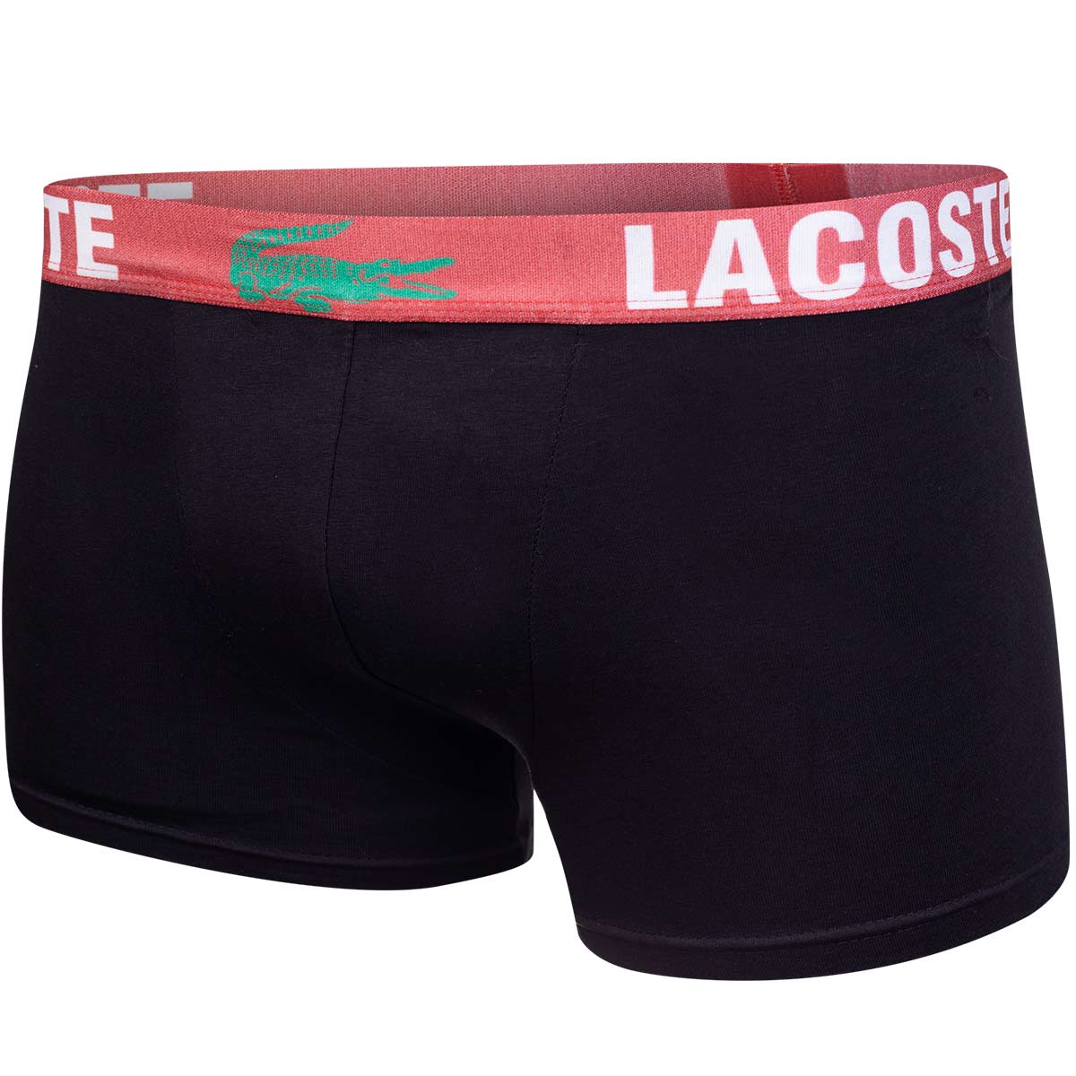 GIFTBOX Bokserki męskie LACOSTE majtki PREZENT 3 PARY BAWEŁNA czarne, granatowe, szare