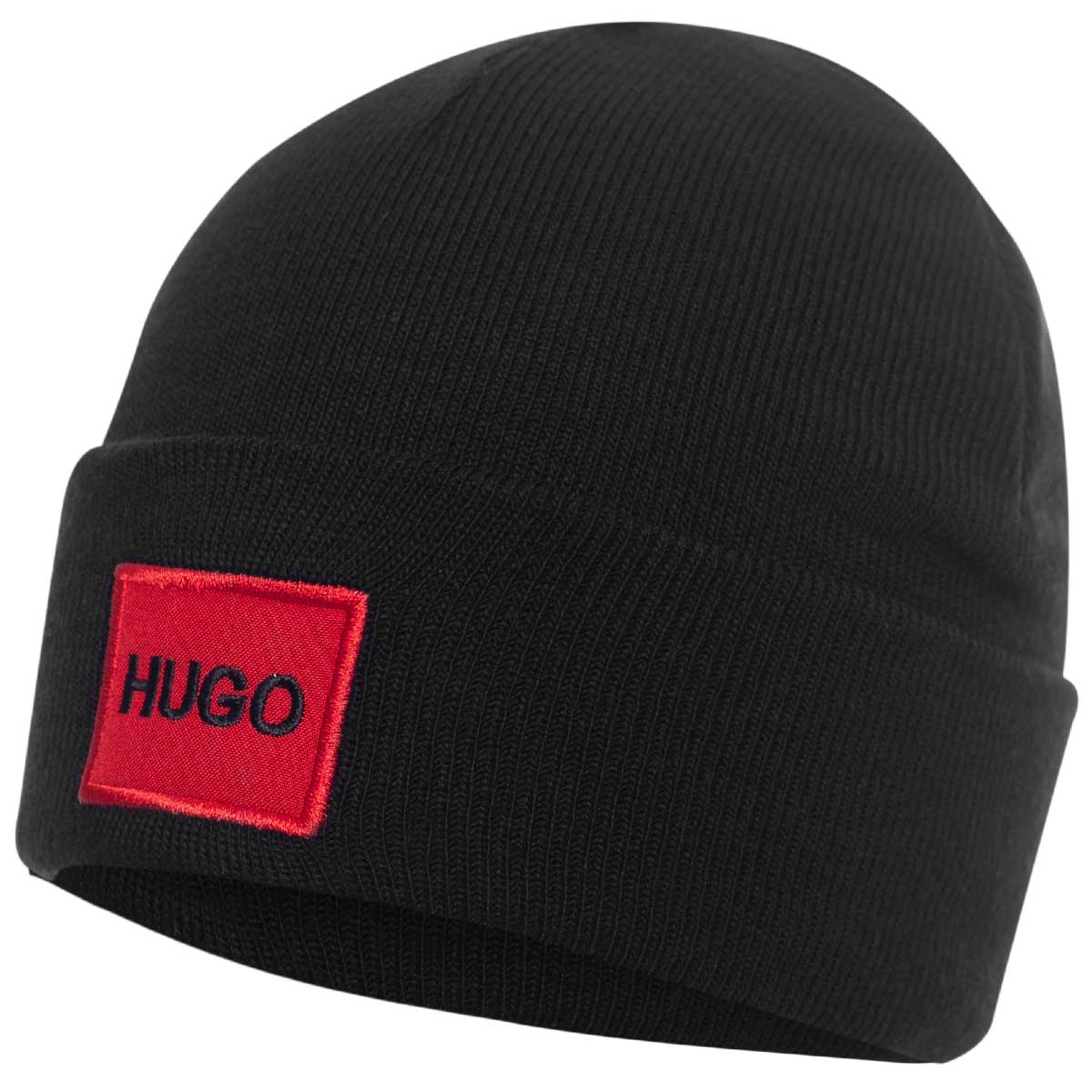 Czapka zimowa HUGO BOSS bawełniana czarna