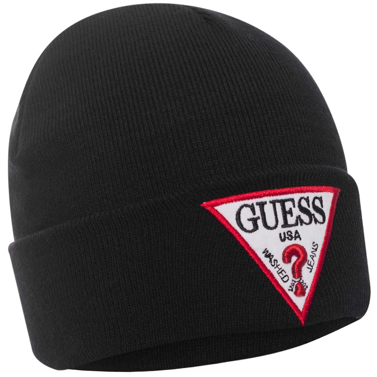 Czapka zimowa GUESS bawełniana czarna