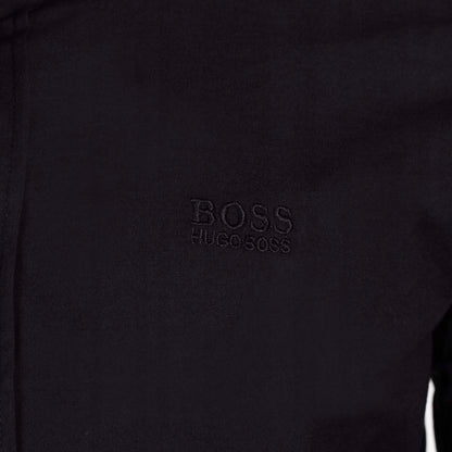 Koszula męska HUGO BOSS długi rękaw LEN czarna