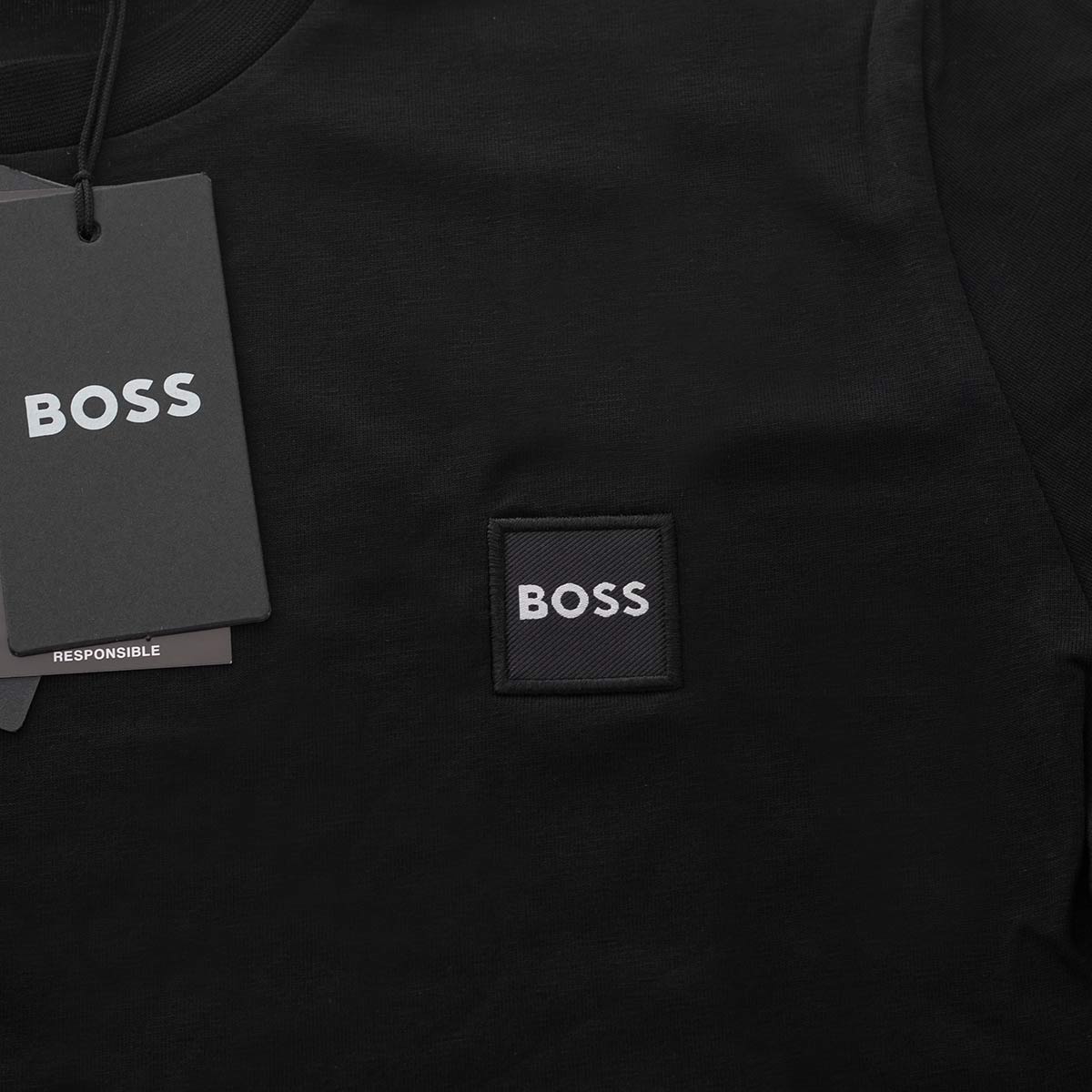 Koszulka męska t-shirt BOSS czarna 100% BAWEŁNA