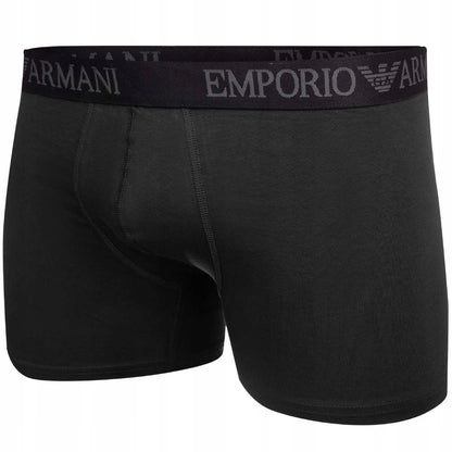 Męskie bokserki bawełniane EMPORIO ARMANI 3P granatowe, szare, czarne