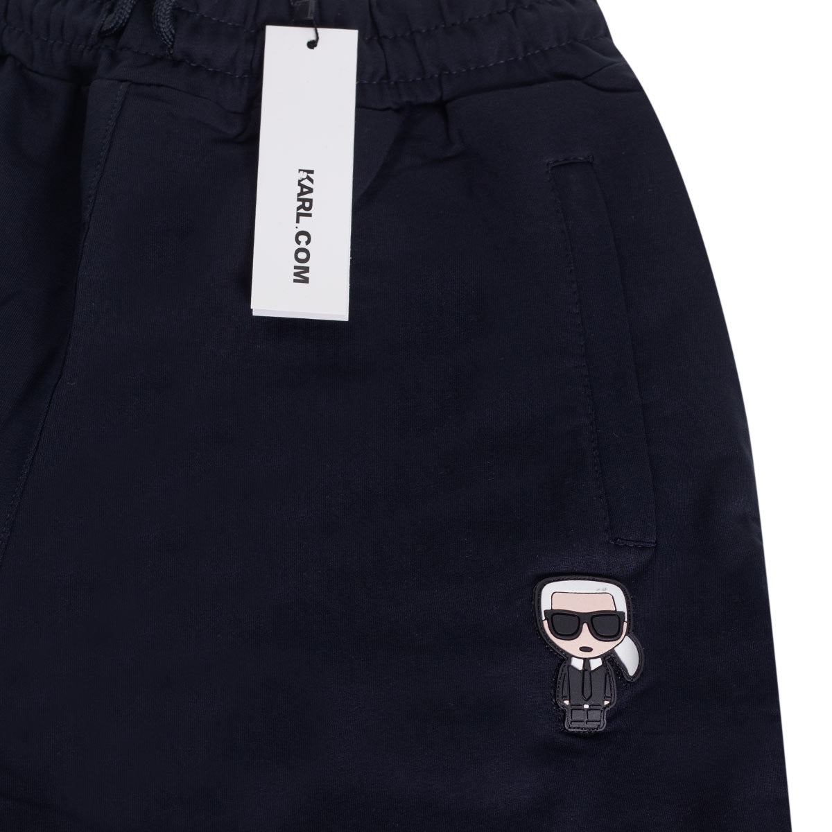 Spodenki męskie krótkie dresowe KARL LAGERFELD 100% bawełna granatowe