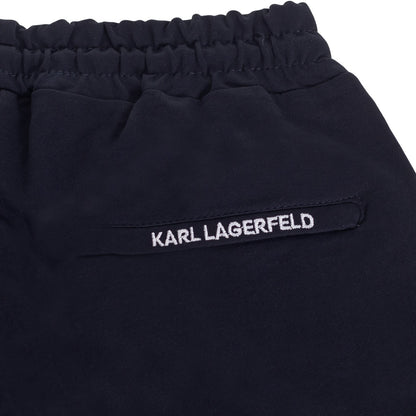 Spodenki męskie krótkie dresowe KARL LAGERFELD 100% bawełna granatowe