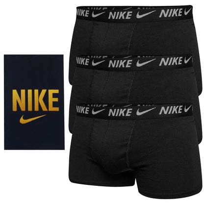 GIFTBOX Bokserki męskie NIKE majtki PREZENT 3 PARY BAWEŁNA czarne