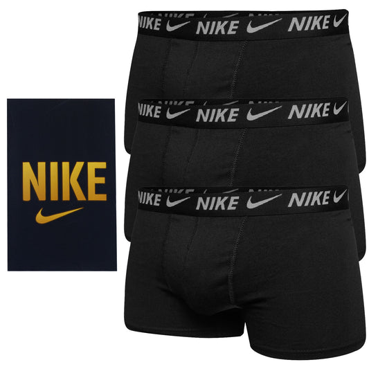 GIFTBOX Bokserki męskie NIKE majtki PREZENT 3 PARY BAWEŁNA czarne