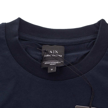 Koszulka męska t-shirt ARMANI 100% BAWEŁNA granatowa