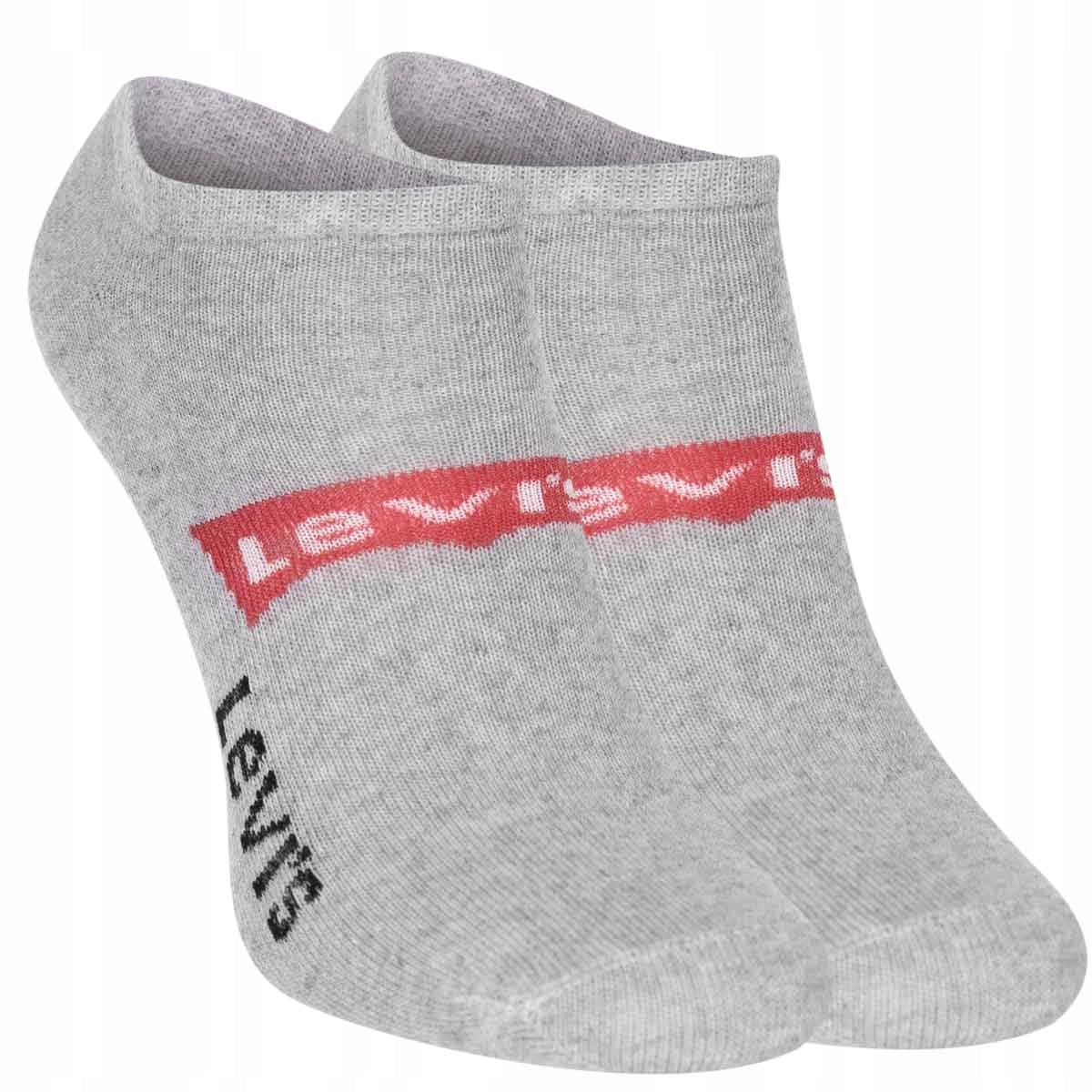 Skarpetki LEVI'S stopki 12 par BAWEŁNA białe/szare/czarne