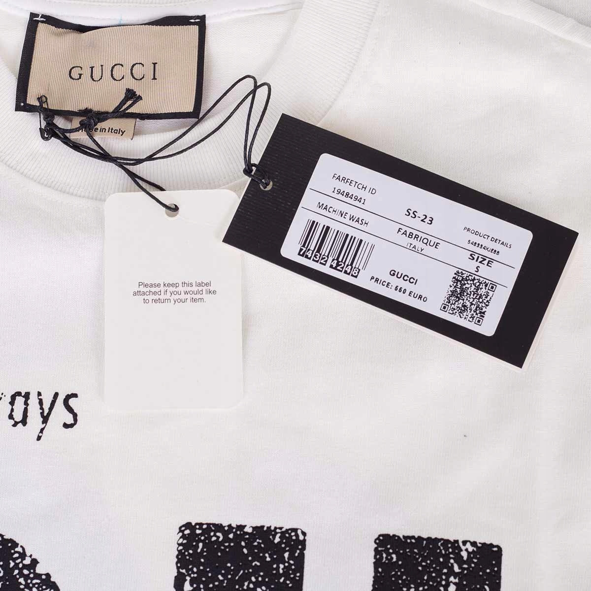 Koszulka męska t-shirt GUCCI 100% bawełna biała