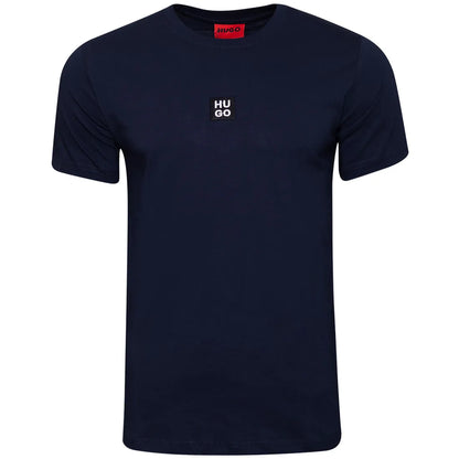 Koszulka męska t-shirt HUGO granatowa 100% BAWEŁNA