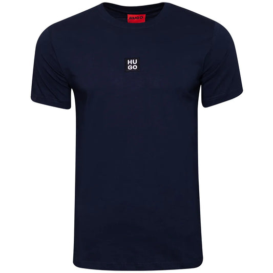 Koszulka męska t-shirt HUGO granatowa 100% BAWEŁNA