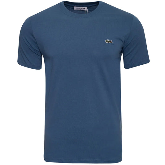 Koszulka męska t-shirt LACOSTE 100% BAWEŁNA indygo