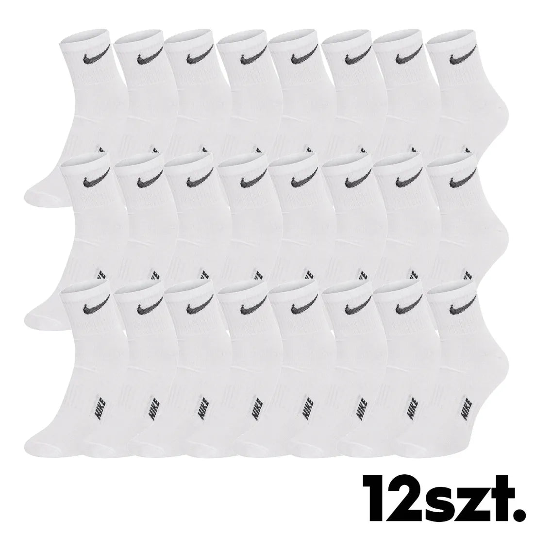 Skarpetki NIKE skarpety bawełna 12 PAR białe
