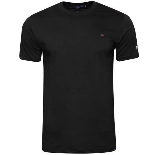 Koszulka męska t-shirt czarna TOMMY HILFIGER 100% BAWEŁNA