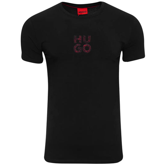 Koszulka męska t-shirt HUGO czarna 100% BAWEŁNA