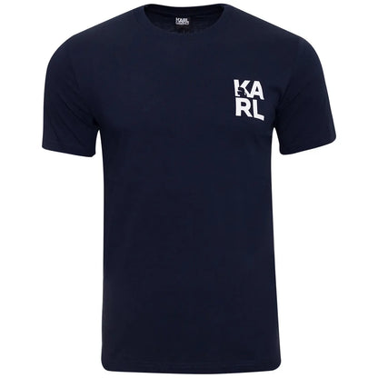 Koszulka męska t-shirt KARL LAGERFELD granatowa 100% BAWEŁNA