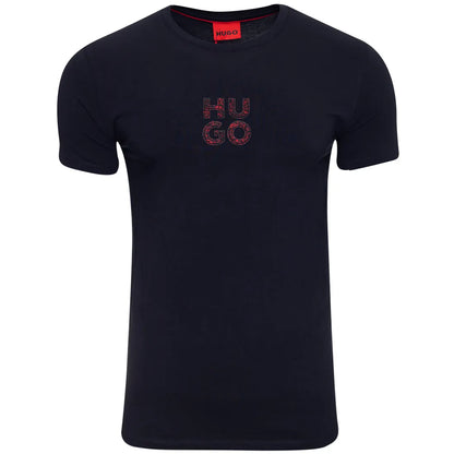 Koszulka męska t-shirt HUGO 100% BAWEŁNA granatowa