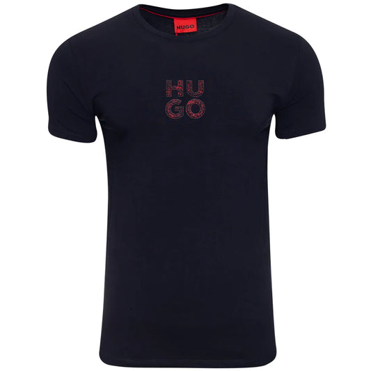 Koszulka męska t-shirt HUGO 100% BAWEŁNA granatowa
