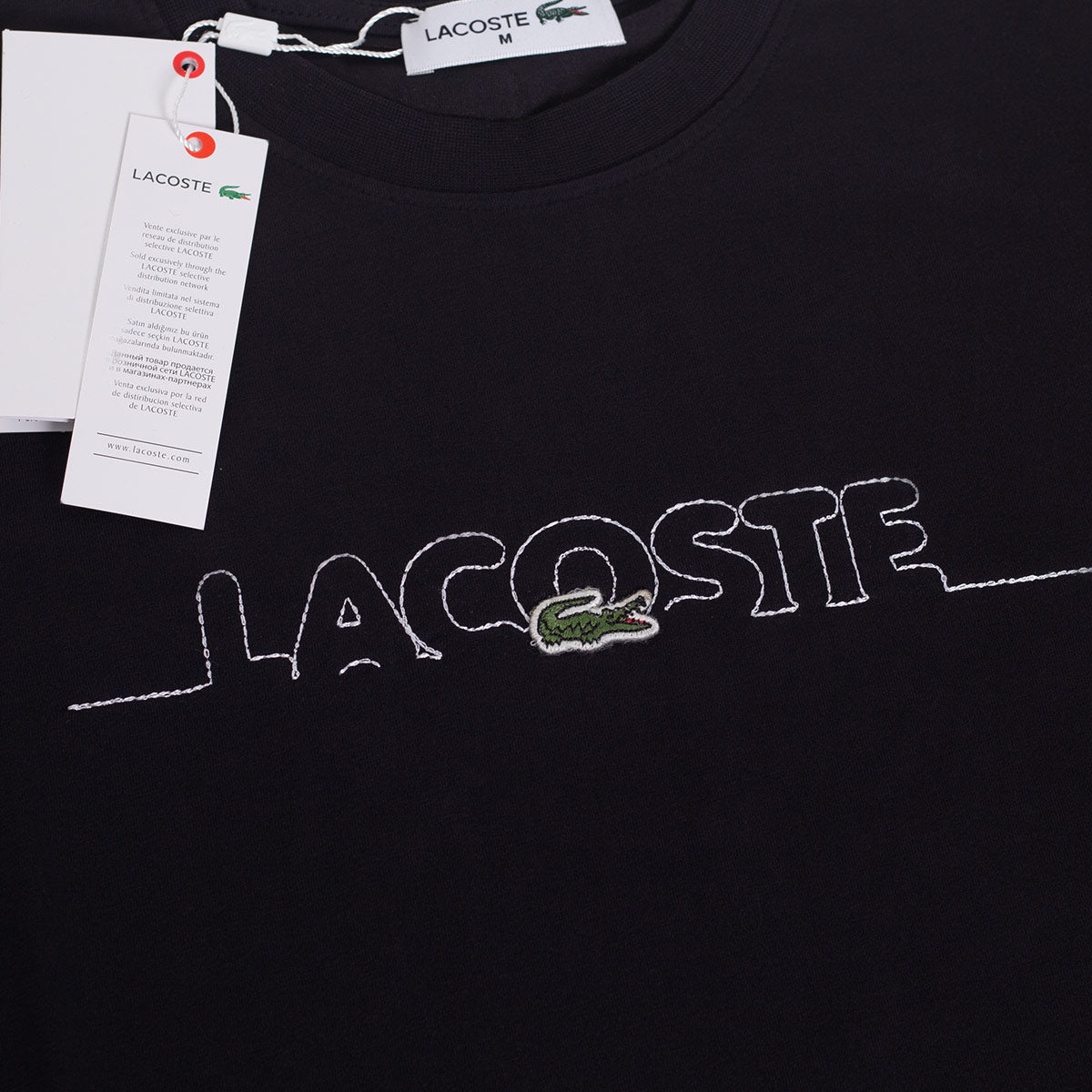 Koszulka męska t-shirt LACOSTE czarna 100% BAWEŁNA