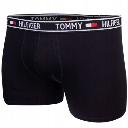 Męskie bokserki majtki TOMMY HILFIGER 3P czarne, grafitowe, szare