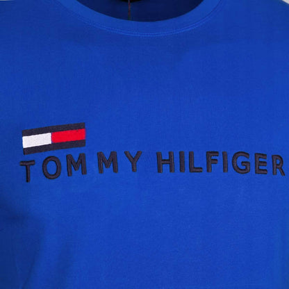 Koszulka męska t-shirt TOMMY HILFIGER 100% bawełna niebieska