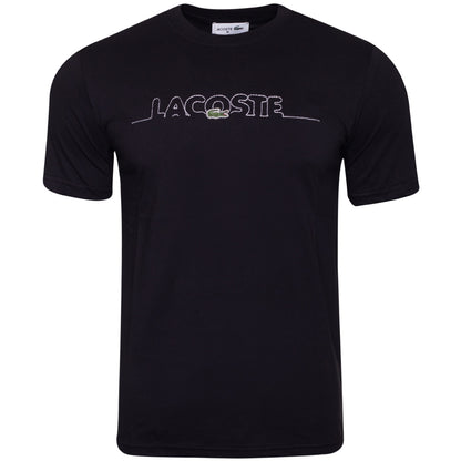 Koszulka męska t-shirt LACOSTE czarna 100% BAWEŁNA
