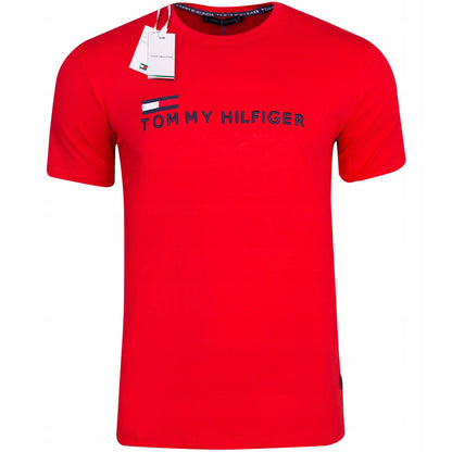 Koszulka męska t-shirt TOMMY HILFIGER 100% bawełna czerwona
