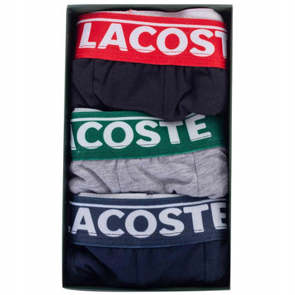 Męskie bokserki GIFTBOX PREZENT bawełniane majtki LACOSTE 3P