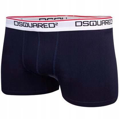Męskie bokserki bawełniane majtki DSQUARED2 3P czarne, granatowe, szare
