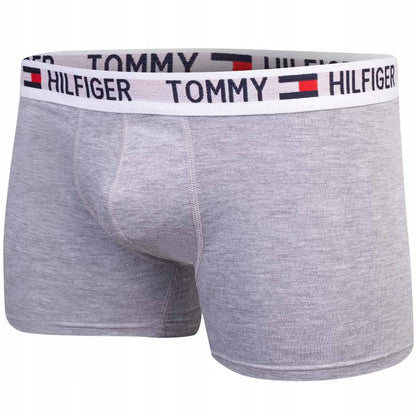 Męskie bokserki majtki TOMMY HILFIGER 3P czarne, grafitowe, szare