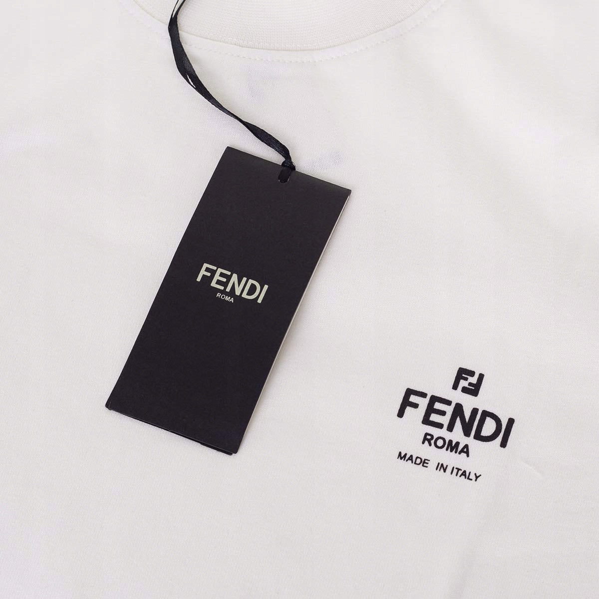 Koszulka męska t-shirt FENDI 100% bawełna biała