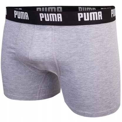 Męskie bokserki bawełniane majtki PUMA 3P czarne, granatowe, szare