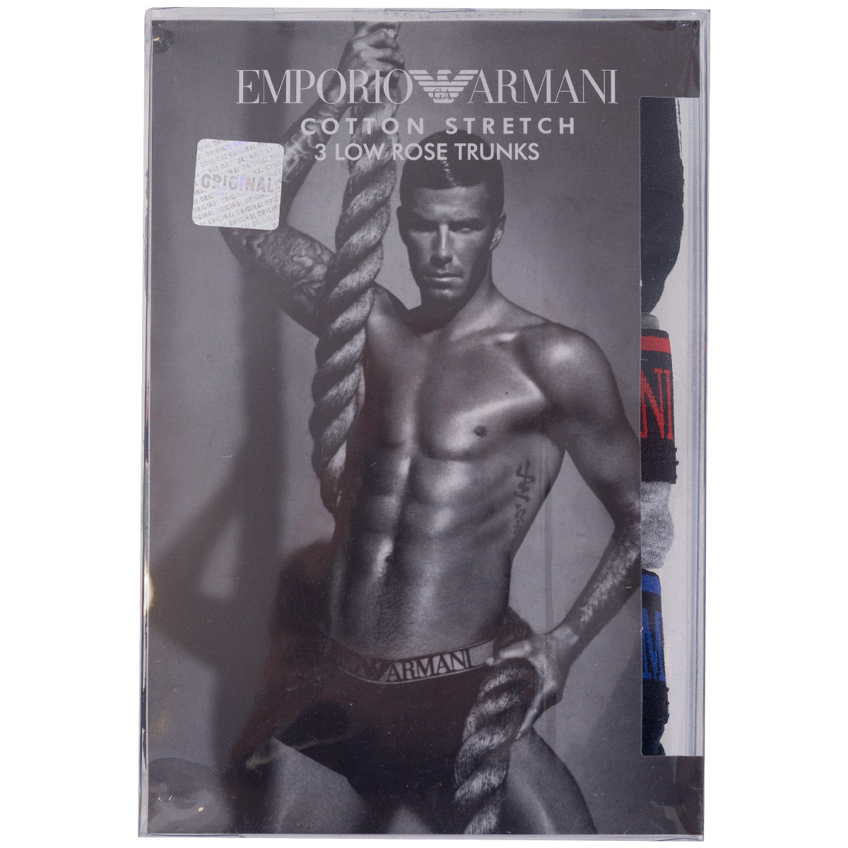Bokserki męskie EMPORIO ARMANI majtki 3 PARY BAWEŁNA czarne/granatowe/szare