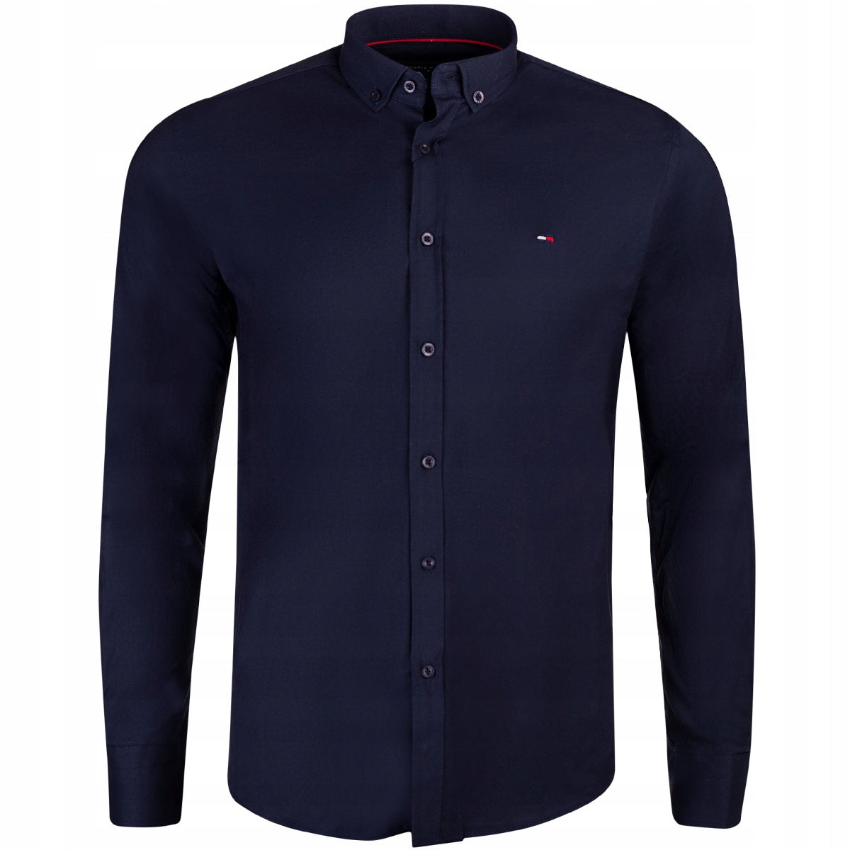 Koszula męska TOMMY HILFIGER długi rękaw BAWEŁNA granatowa