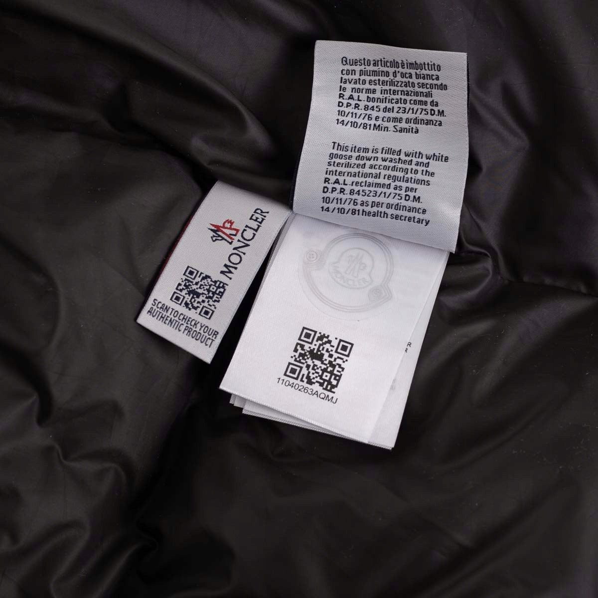 Pikowana puchowa kurtka męska MONCLER zimowa czarna 46
