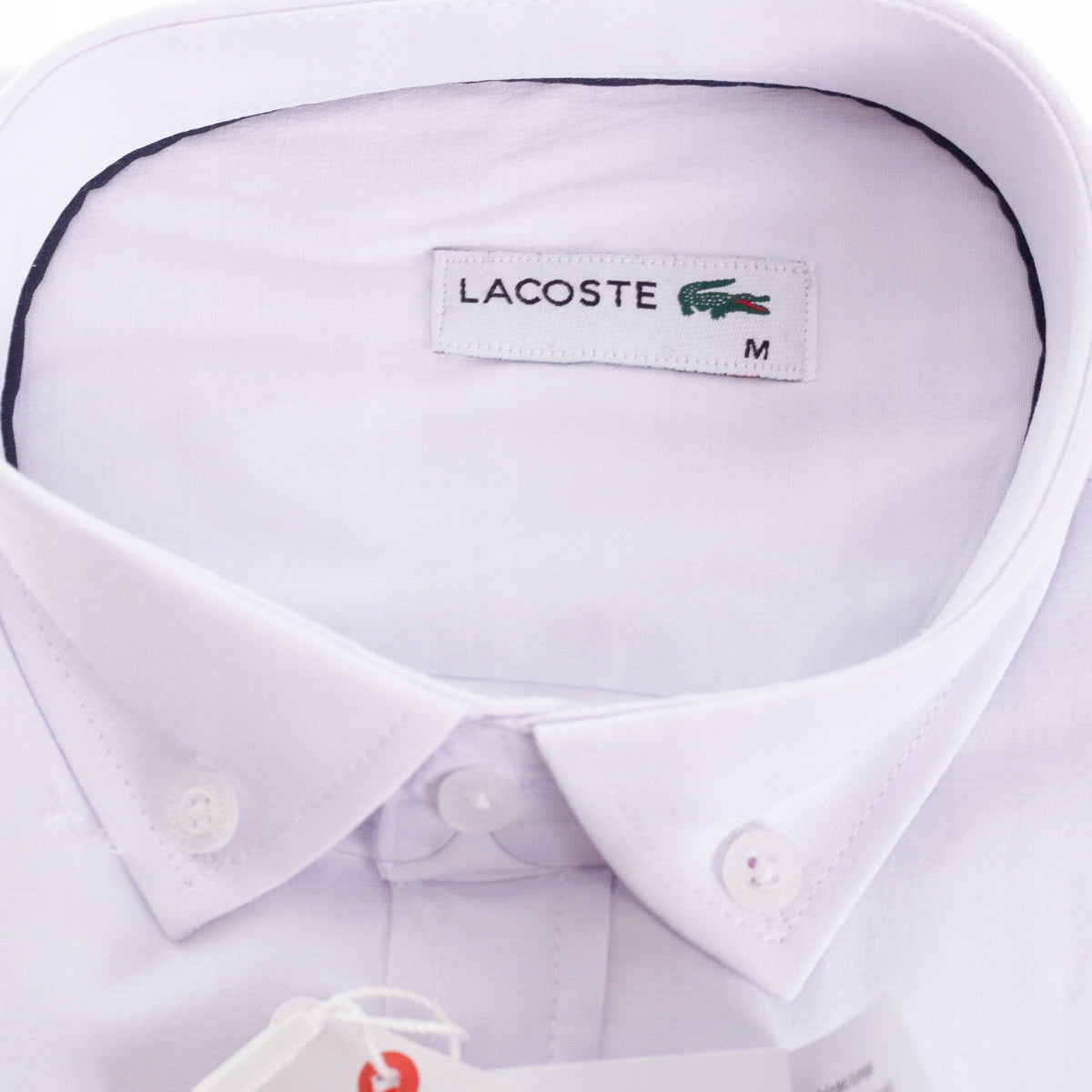 Koszula męska LACOSTE wizytowa długi rękaw BAWEŁNA biała