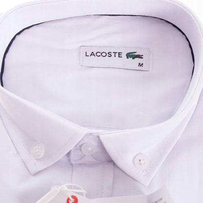 Koszula męska LACOSTE wizytowa długi rękaw BAWEŁNA biała