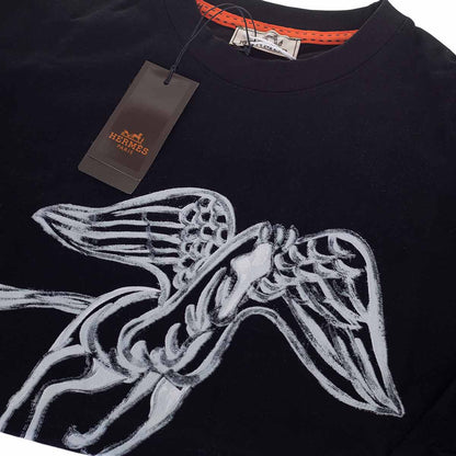 Koszulka męska t-shirt Hermès 100% bawełna czarna