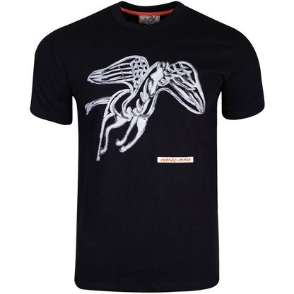 Koszulka męska t-shirt Hermès 100% bawełna czarna