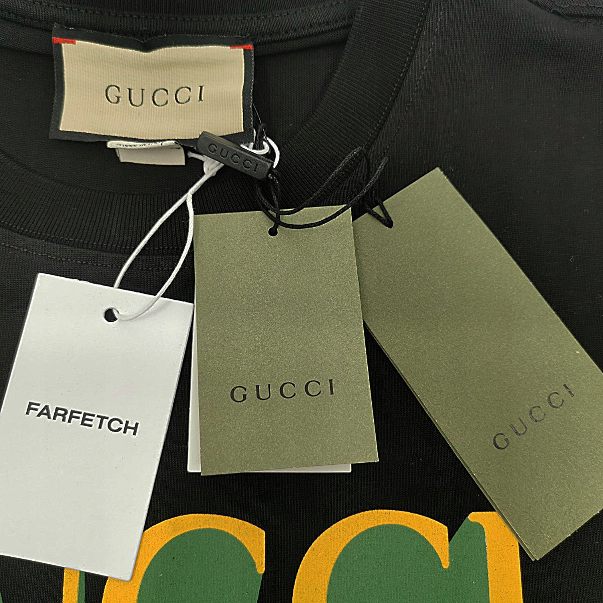 Koszulka męska t-shirt GUCCI 100% bawełna czarna