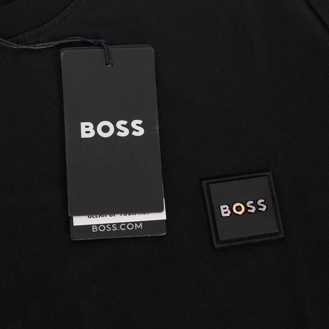 Koszulka męska t-shirt BOSS czarna 100% bawełna